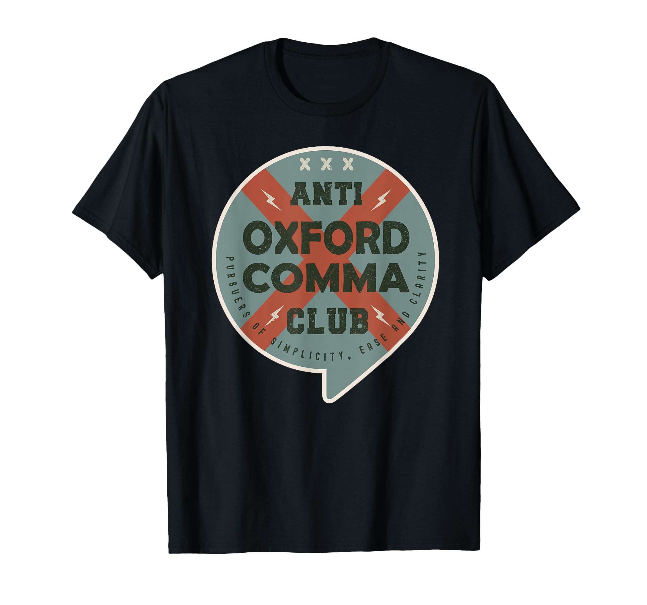 Amazon.com: Anti Oxford Comma Club Vintage Anti Oxford Comma